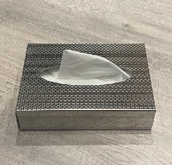 Stainless steel Tissu box - Boite kleenex Sarezzo 12x16.5
